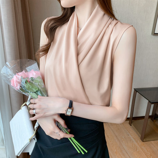 Damen Elegante Wickelbluse EB