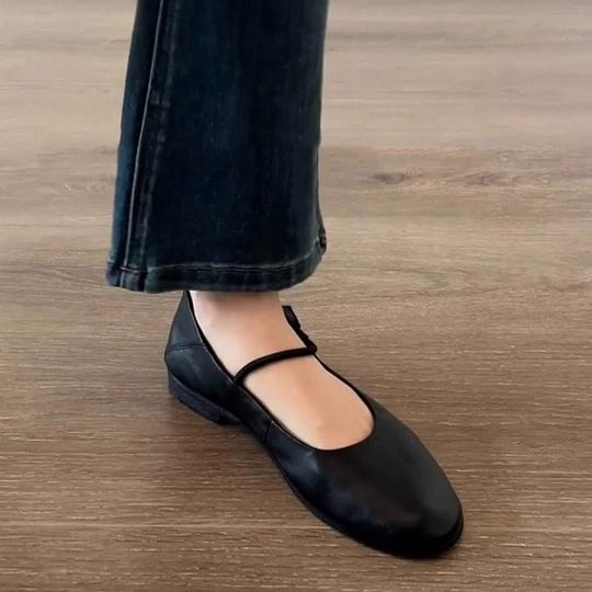 Damen elegante Ballerinas mit verstellbarem Riemen EB