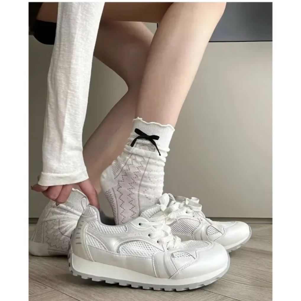 Damen Atmungsaktive Freizeitsneakers mit rutschfester Sohle und elegantem Design EB