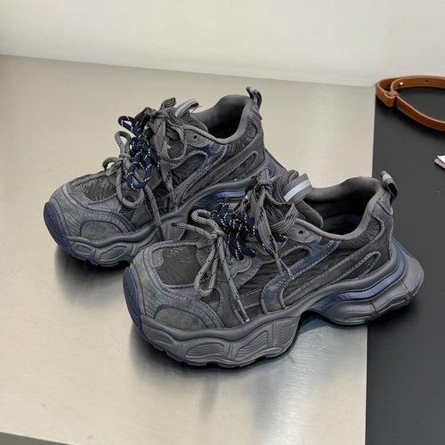 Damen Sportliche Chunky Sneakers mit atmungsaktiver Mesh-Oberfläche EB