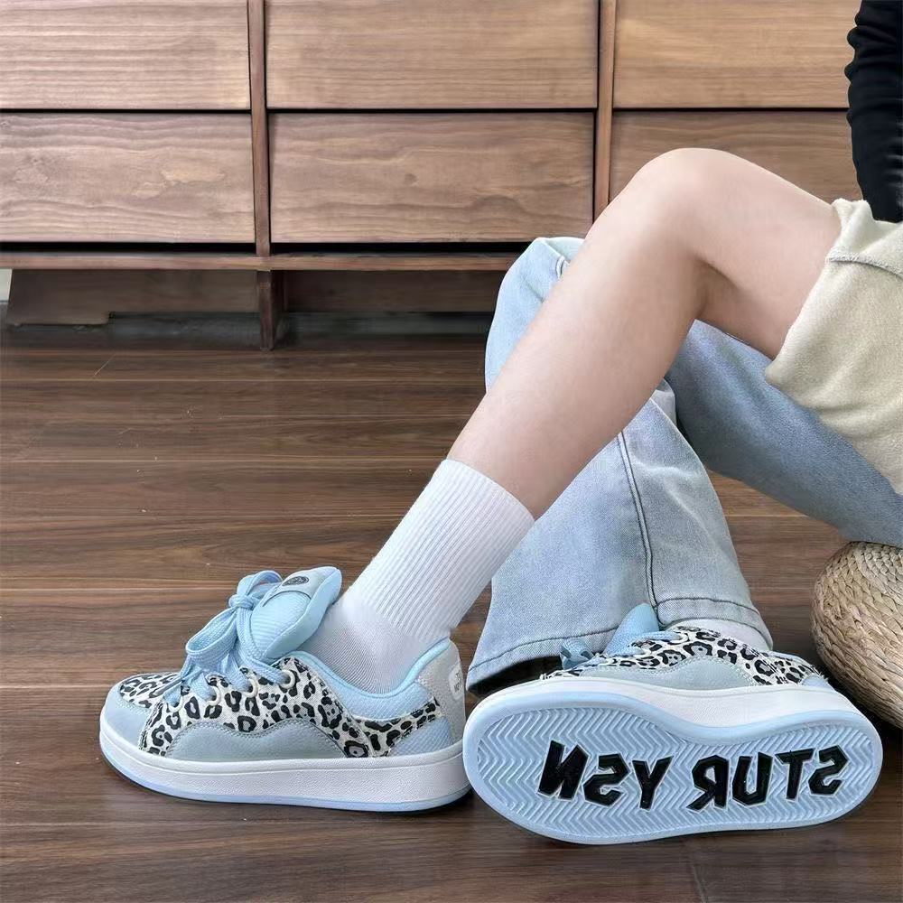 Damen Sportliche Sneakers mit modischem Leo-Muster und bequemer Dämpfung EB
