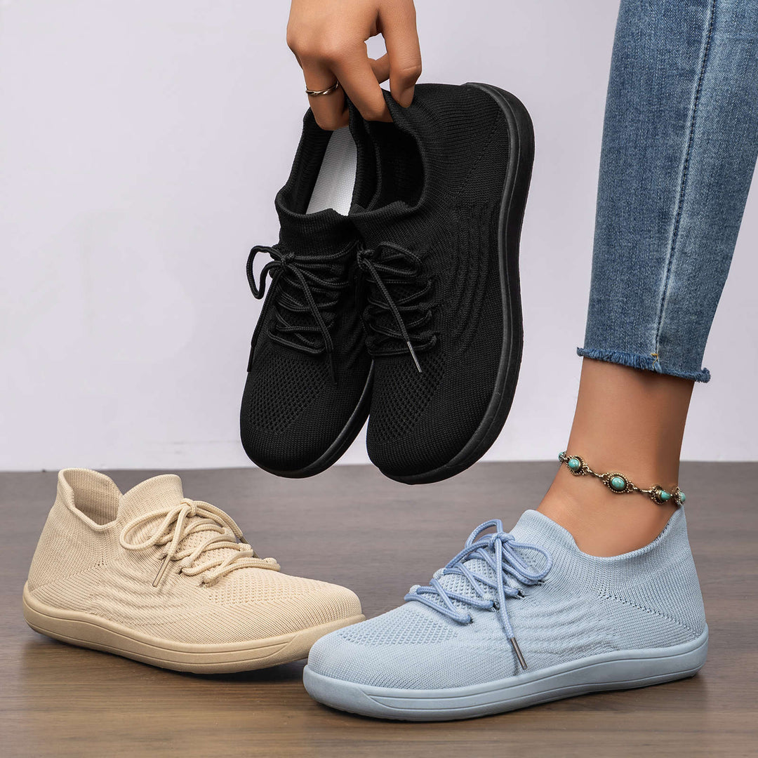 Damen nan ultraleichter Everyday-Stricktrainer mit sockenähnlichem Einstieg und orthopädischer Memory-Zwischensohle EB