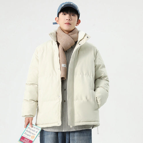 Herren modische Daunenjacke mit Kapuze und Innenfutter EB