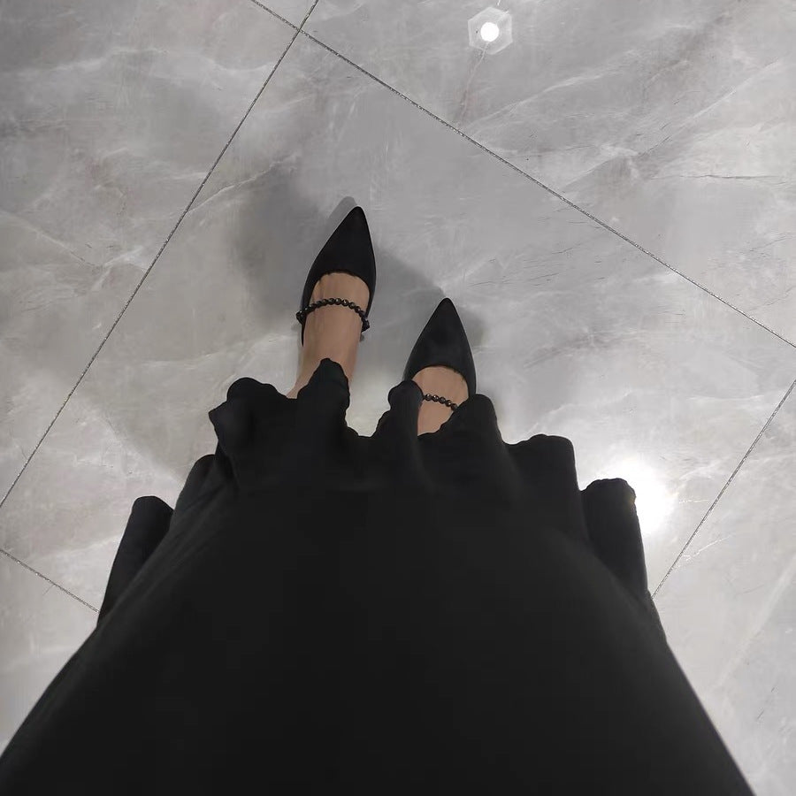 Damen Elegante Sling-Pumps mit funkelndem Kettenriemen EB