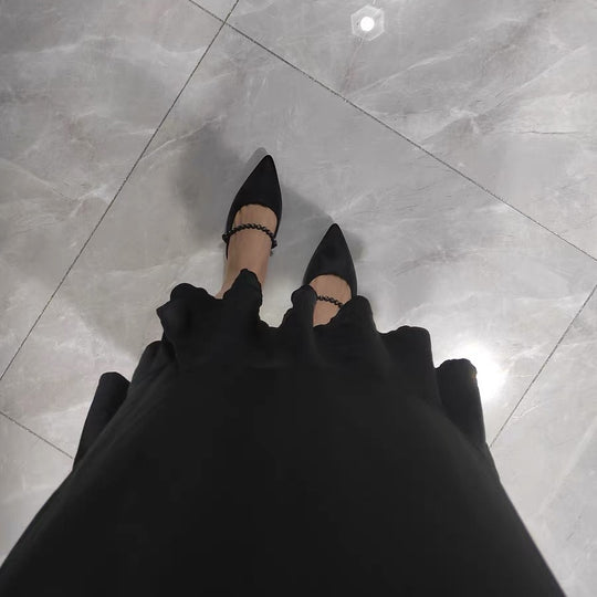 Damen Elegante Sling-Pumps mit funkelndem Kettenriemen EB