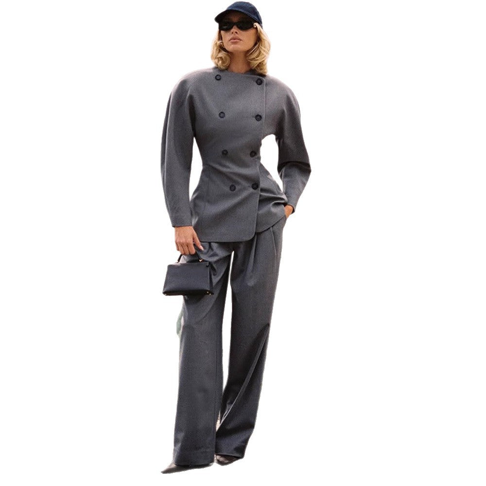 Damen Elegante Business-Jacke mit doppelter Knopfleiste EB