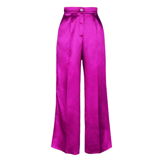 Damen Weite Satin-Hose mit eleganter Taillierung EB