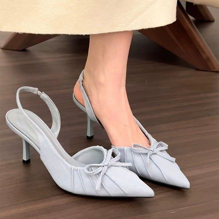 Damen Sling Pumps mit eleganter Schleifenverzierung EB