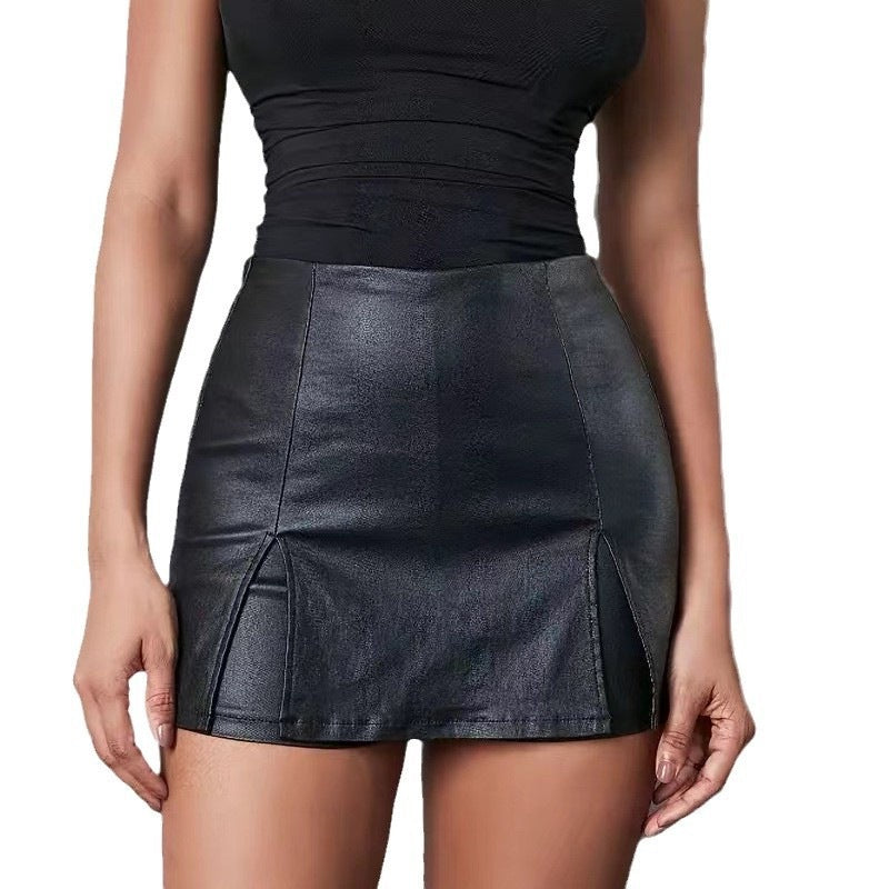 Damen Designer Minirock mit modernen Schnitt und stilvollen Seitenschlitzen EB