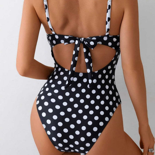 Damen Hochwertiger Bademode mit Vintage-Punkte EB