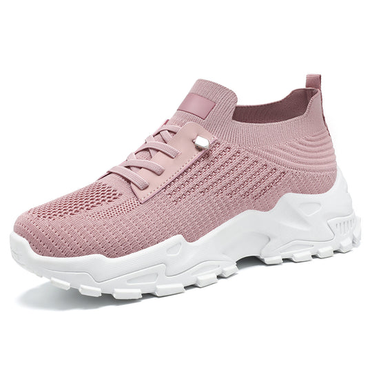Damen Sportliche atmungsaktive Sneakers mit elastischem Einstieg EB