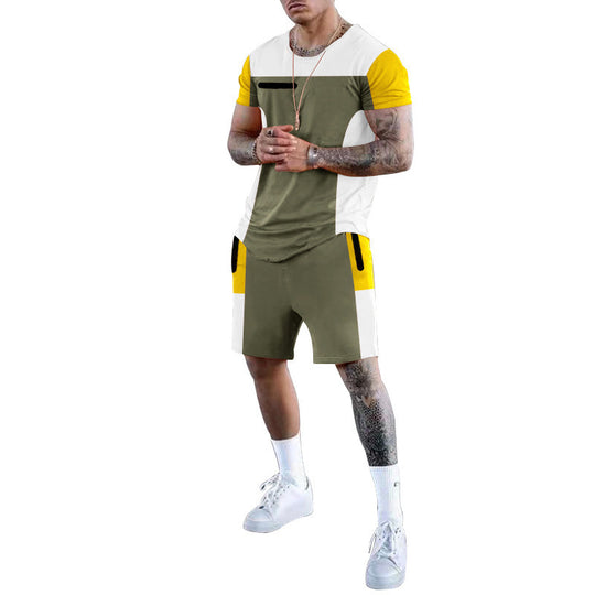 Herren Sportliches Freizeit-Set mit atmungsaktivem Design und praktischen Taschen EB