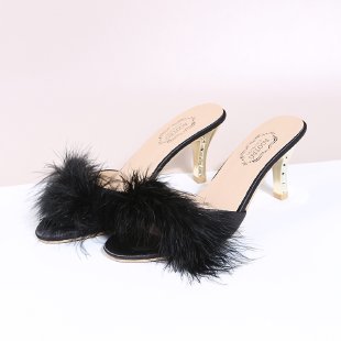 Damen Flausche Pumps mit elegantem Absatz EB