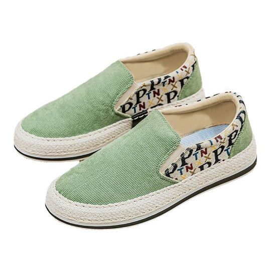 Damen Slip-On Schuhe mit stilvoller Textil-Oberfläche und elastischem Einschlupf EB