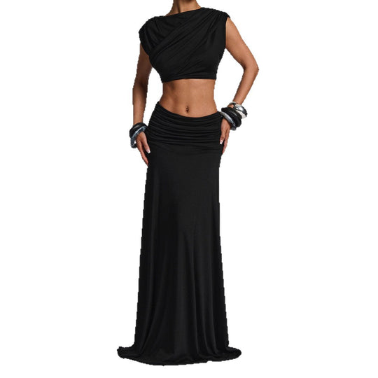 Damen Elegantes Wickelkleid mit raffinierten Drapierungen EB