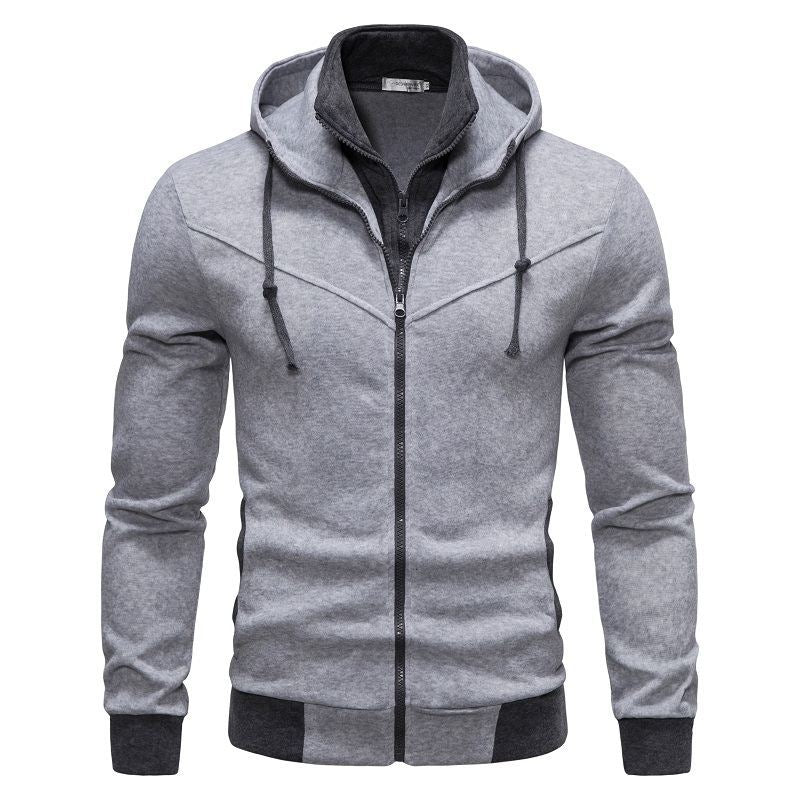 Herren sportliche Kapuzenjacke mit modernem Schnitt und praktischen Reißverschlusstaschen EB
