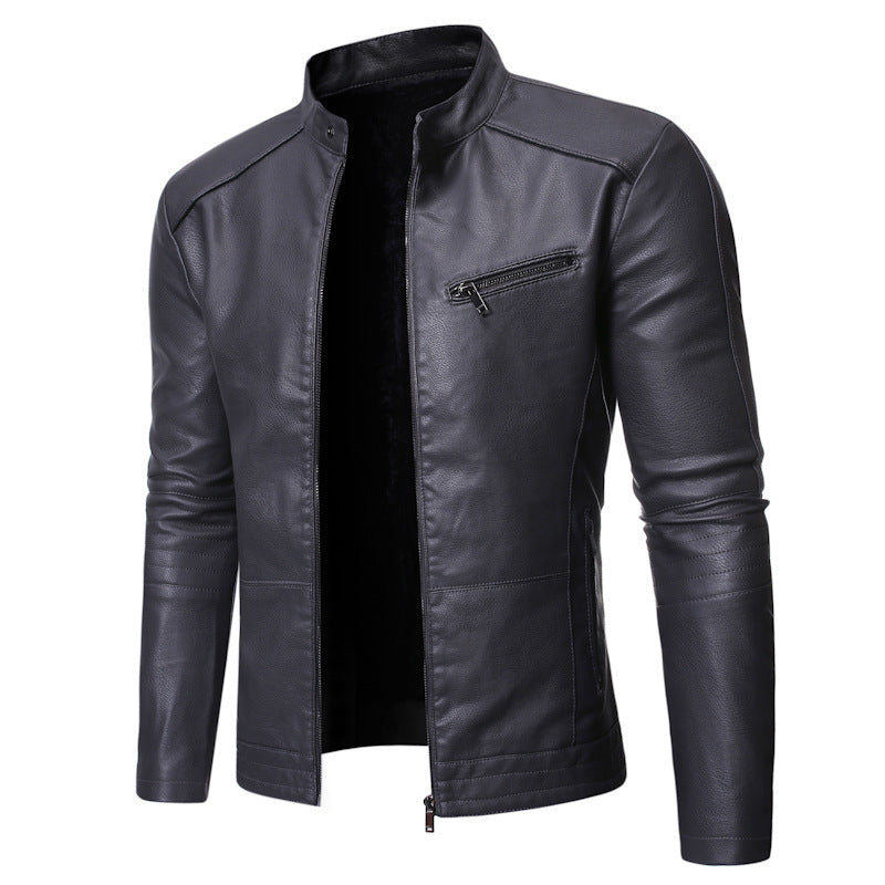 Herren jacke mit stylishem Stehkragen und praktischen Reißverschlusstaschen EB