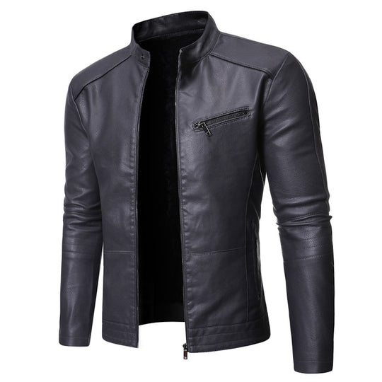 Herren jacke mit stylishem Stehkragen und praktischen Reißverschlusstaschen EB
