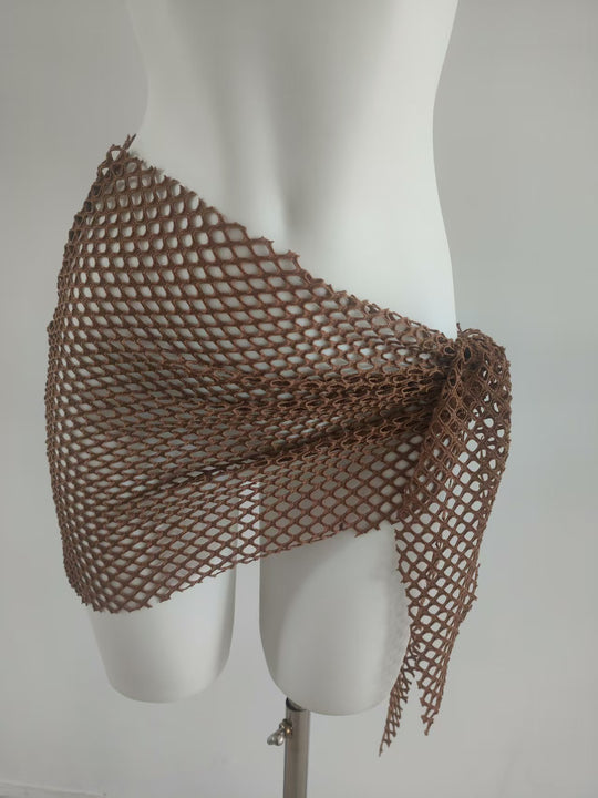 Damen Triangel-Bikini mit modischen Netzrock-Details EB