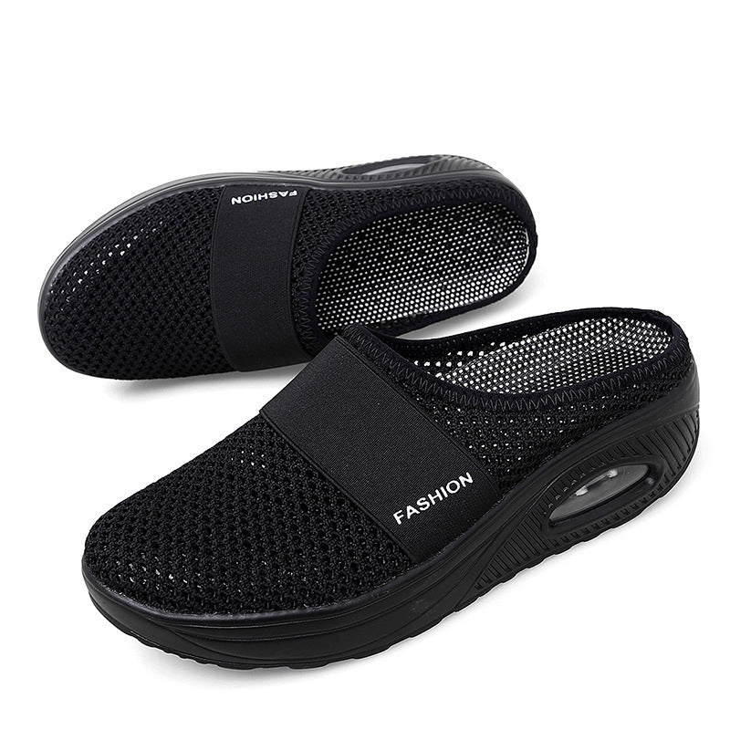 Damen Atmungsaktive Slip-On Schuhe mit elastischem Riemen EB