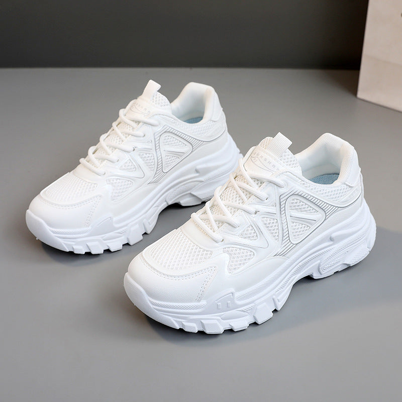 Damen sportliche Fitness Sneakers mit atmungsaktiver Mesh-Oberfläche EB