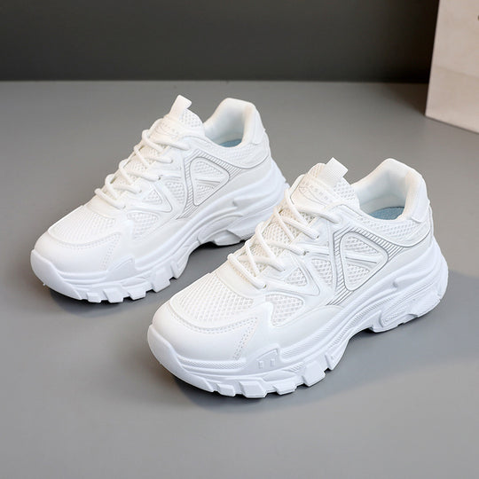 Damen sportliche Fitness Sneakers mit atmungsaktiver Mesh-Oberfläche EB