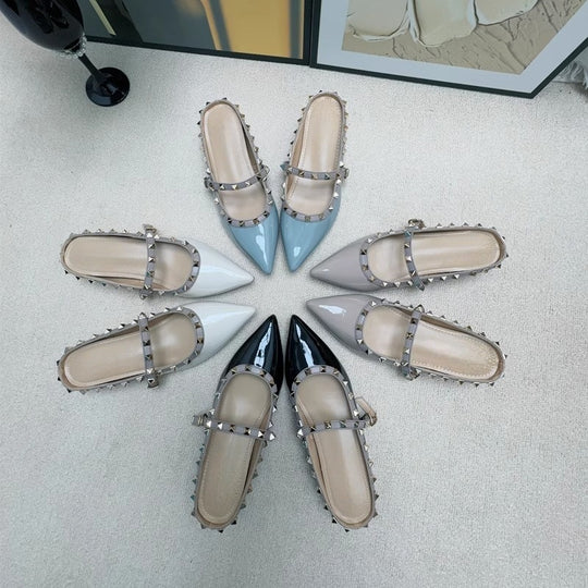Damen elegante Slingback-Pumps mit zierlichem Riemchendesign EB