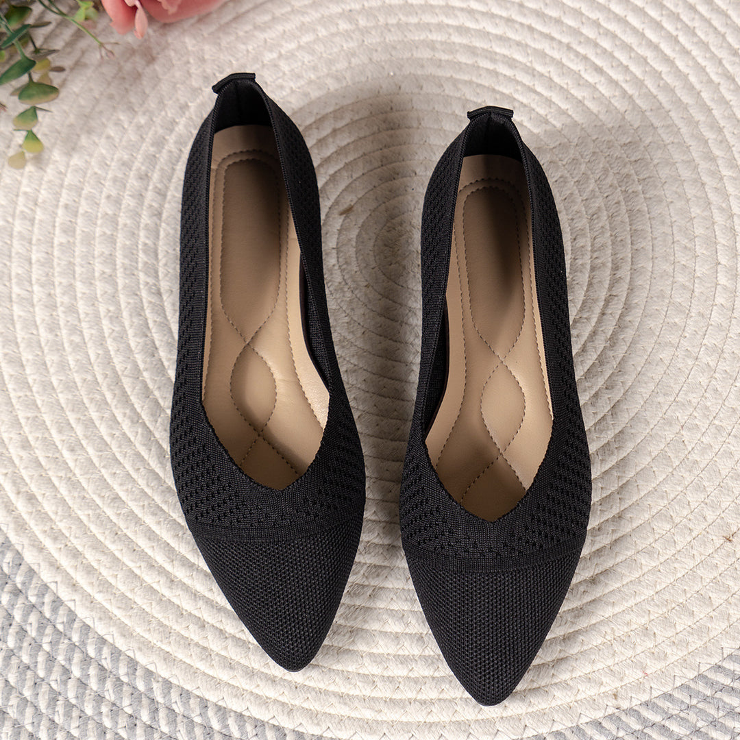 Damen elegante spitze Ballerinas mit atmungsaktivem Obermaterial EB