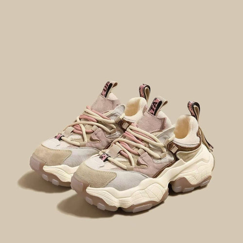 Damen Sportliche Chunky Sneakers mit atmungsaktiver Mesh-Oberfläche und robustem Sohlenprofil EB