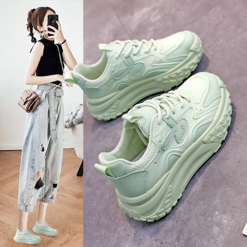 Damen Sportliche Chunky Sneakers mit atmungsaktiver Mesh-Oberfläche und dämpfendem Fußbett EB