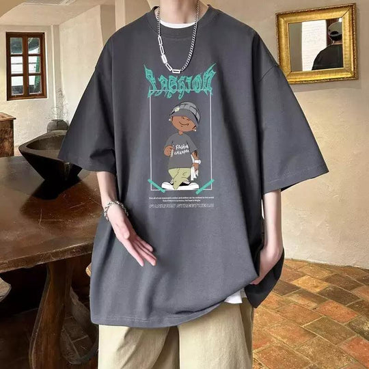 Damen oversized T-Shirt mit grafischem Print und lässigem Schnitt EB