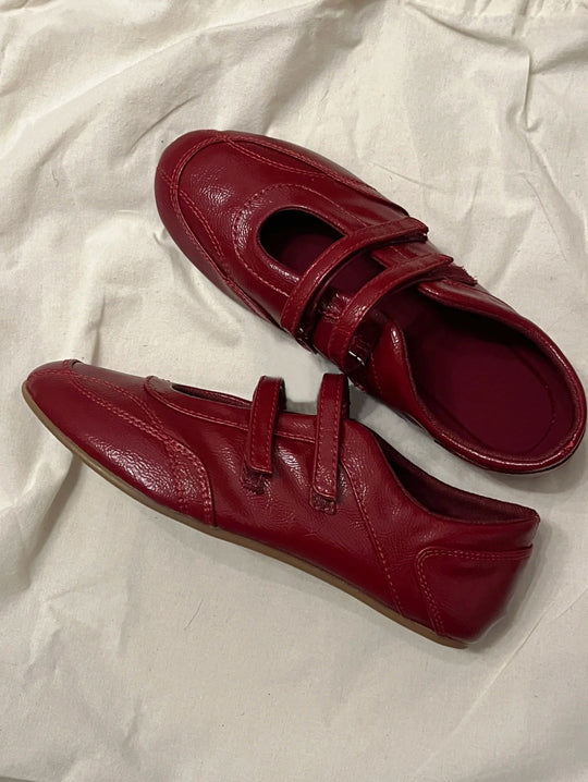 Damen Modische Sneakers mit Doppelriemenverschluss EB