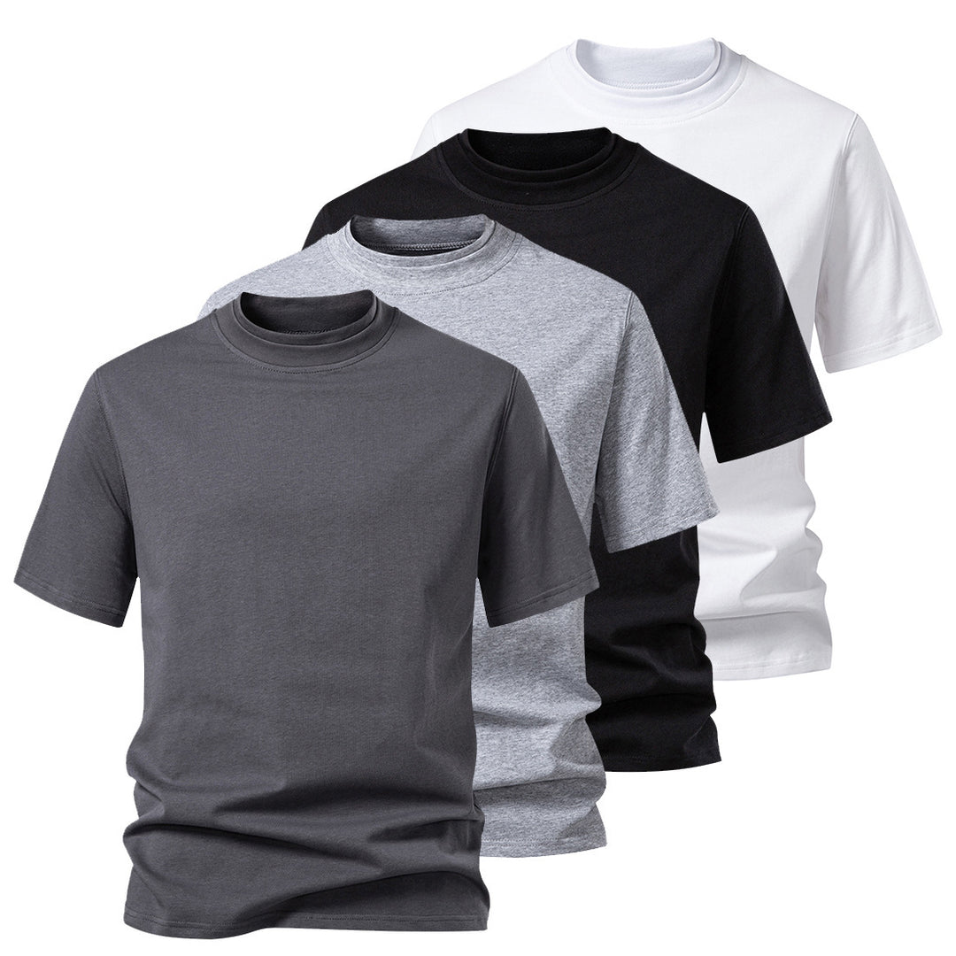 Herren Rundhalsshirt aus hochwertiger Baumwolle mit minimalistischem Design EB
