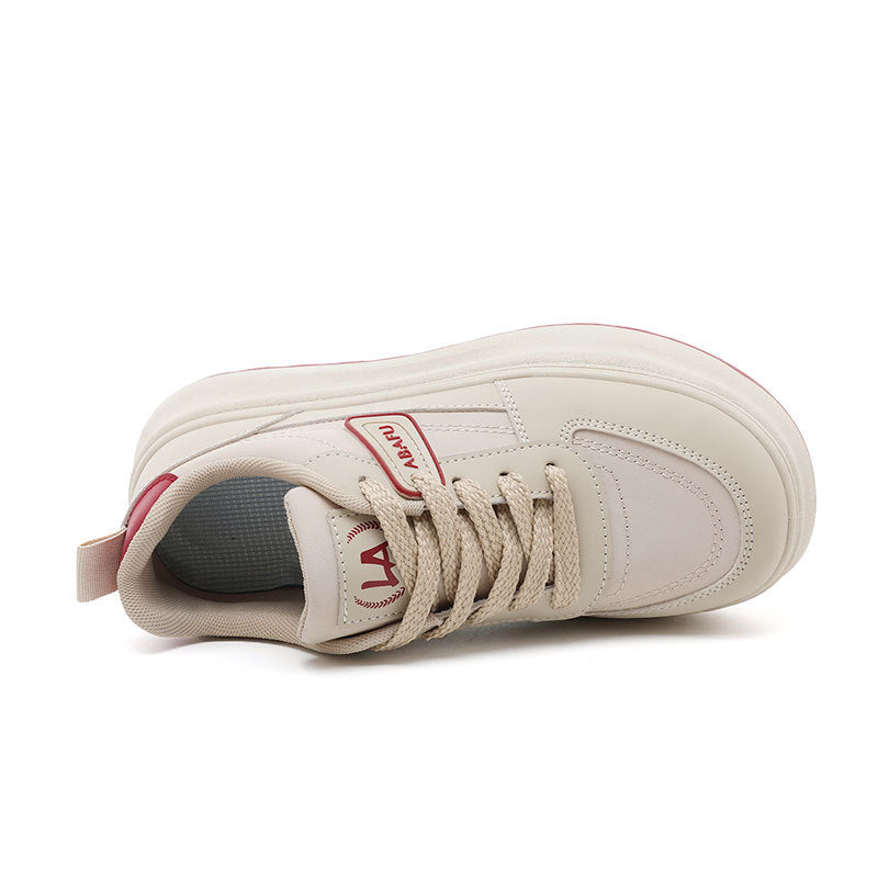 Damen modische Chunky Sneakers mit dämpfender Laufsohle und atmungsaktivem Obermaterial EB