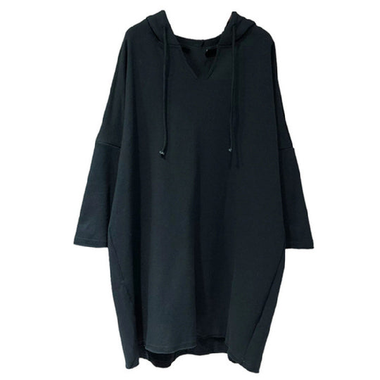 Damen Hoodie-Kleid mit großzügigem Schnitt und Kapuze EB