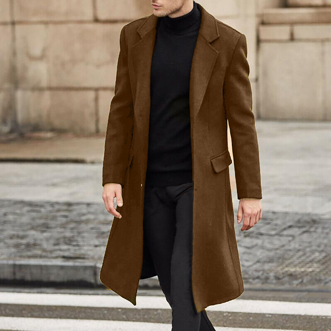 Herren eleganter Wollmantel im klassischen Schnitt EB