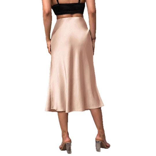 Damen Satinrock mit elegantem, schwingendem Schnitt EB