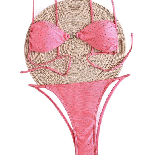 Damen Triangel-Bikini mit funkelnden Details EB