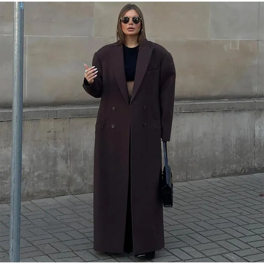 Damen Oversized Wollmantel EB