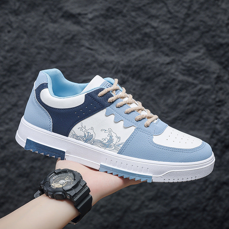 Damen Sneakers mit kunstvollem Wellenmuster und atmungsaktivem Obermaterial EB