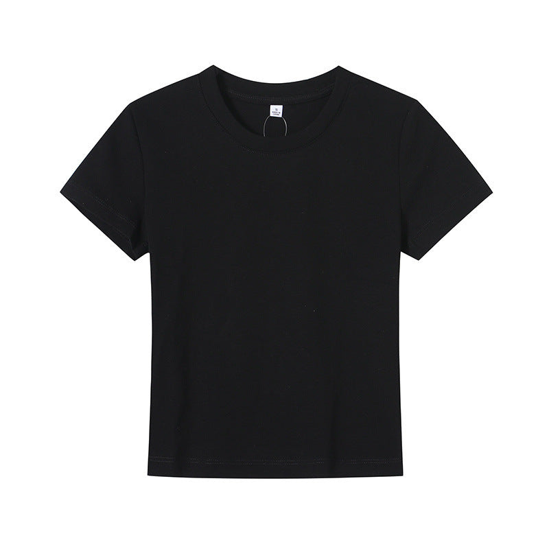 Damen Basic T-Shirt mit Rundhalsausschnitt und atmungsaktivem Material EB