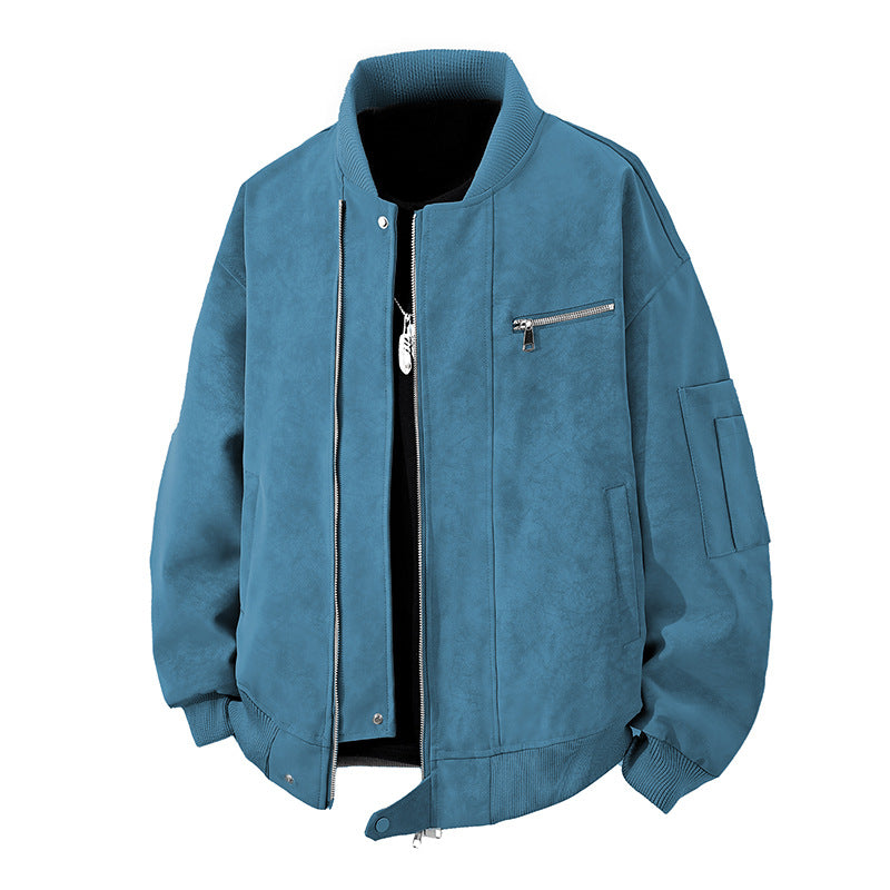 Herren Trendige Bomberjacke im Vintage-Look mit praktischem Reißverschluss und stylischen Details EB
