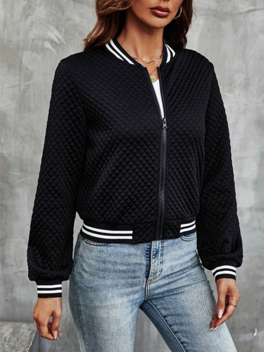 Damen leichte Steppjacke mit Sportstreifen EB