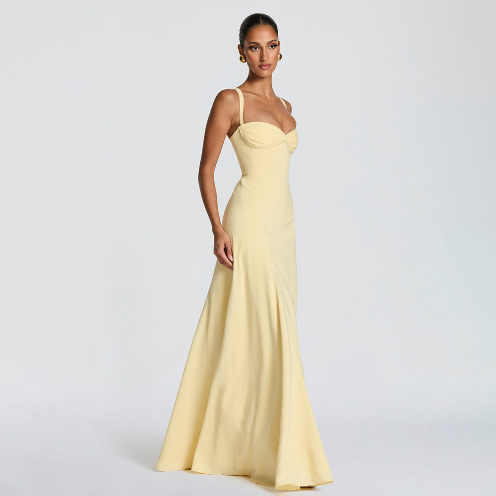 Damen Elegantes Abendkleid mit verführerischem Herzausschnitt und fließendem Schnitt EB