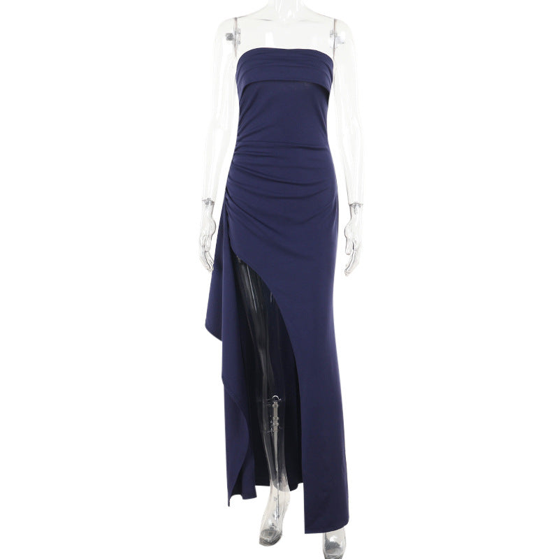 Damen Elegant Wickelmaxikleid EB