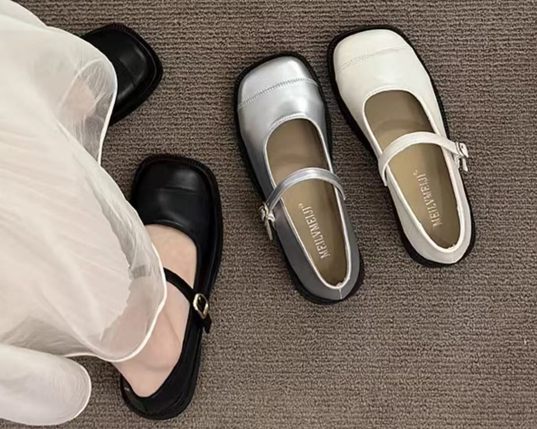Damen Ballerinas mit elegantem Schnallen-Detail und hochwertiger Verarbeitung EB