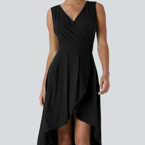Damen Wickelkleid mit asymmetrischem Saum und elegantem Schnitt EB