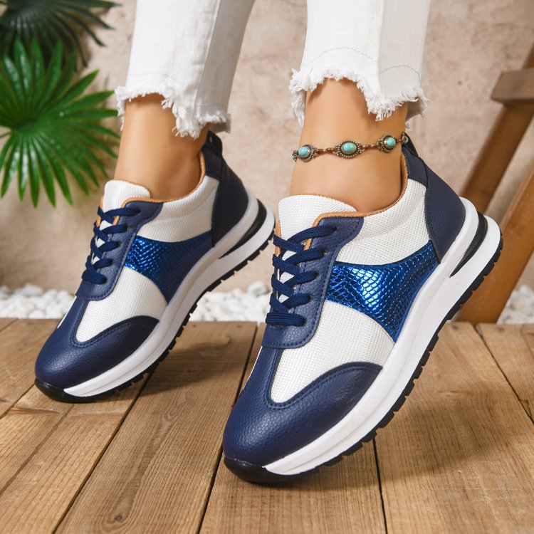 Damen modische Sneaker mit atmungsaktiver Oberflächenstruktur und leichtgewichtiger Dämpfung EB