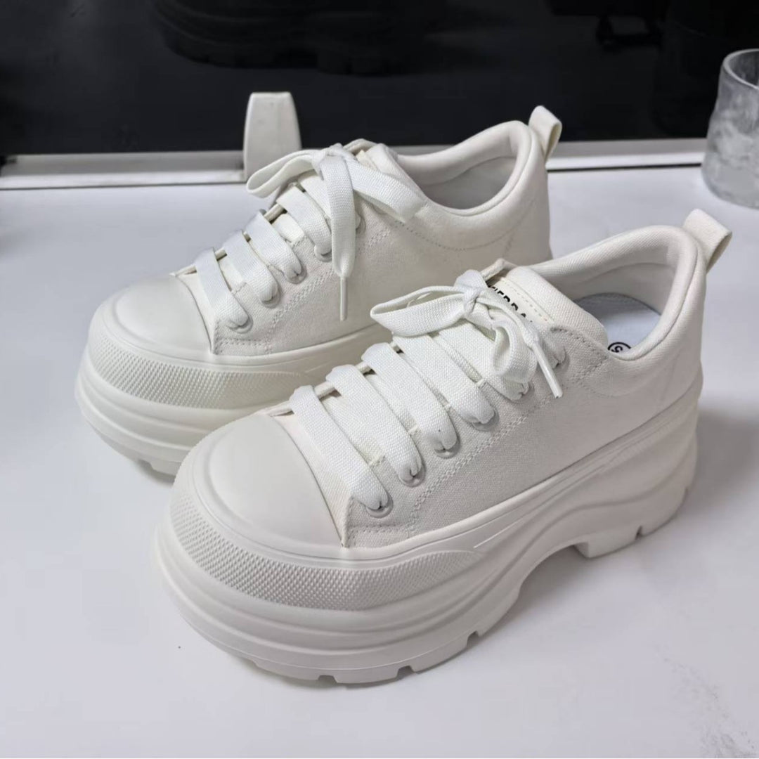 Damen Plattform Sneakers mit Urbanem Design und Bequemer Dämpfung EB