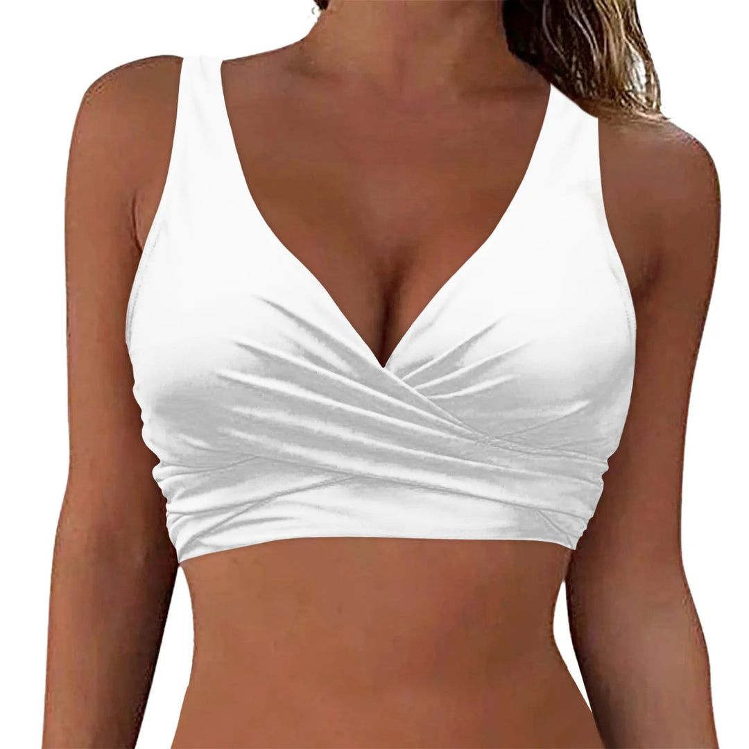 Damen komfortables Wickel-Bikinioberteil EB